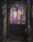 Odilon Redon Stained-Glass Window oil on canvas
